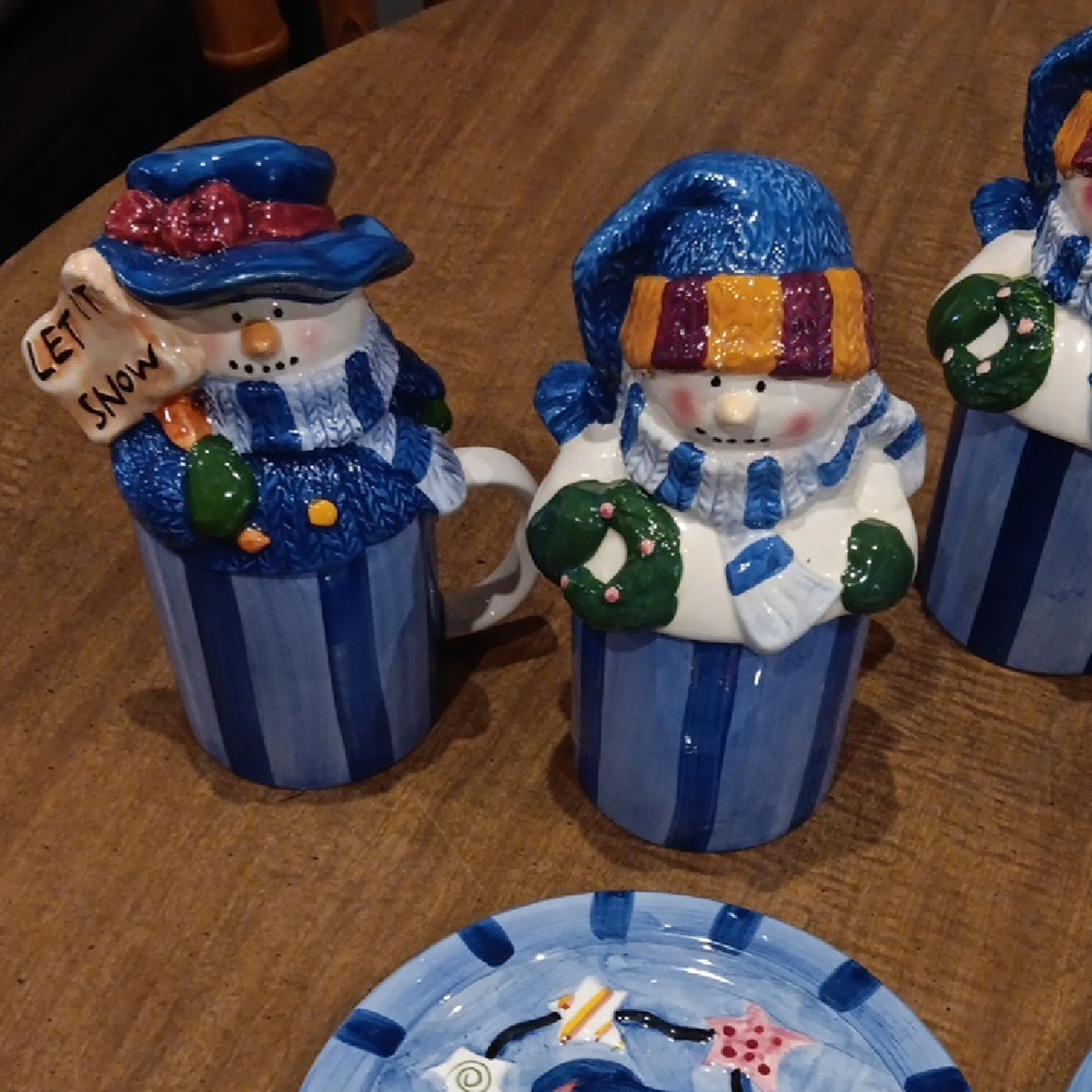 Festive Snowman Ceramic Mug and Plate Set - Picture 4 of 9